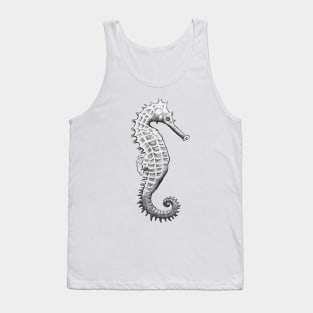 Black and White Seahorse Tank Top